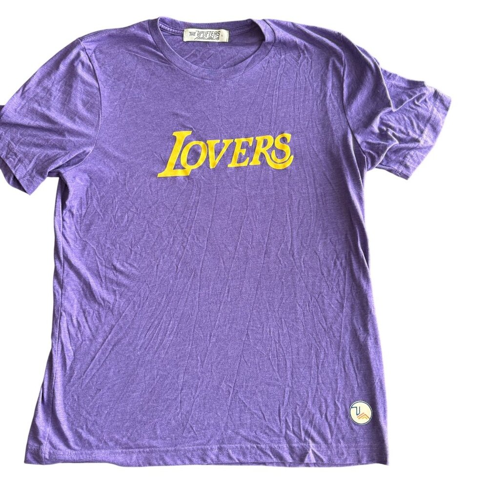 Purple "Lovers" Graphic T-Shirt By The Uplifters - L